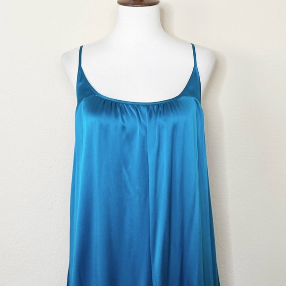 Catherine Gee Symi Silk Sleeveless Maxi Dress - Teal - Picture 4 of 10